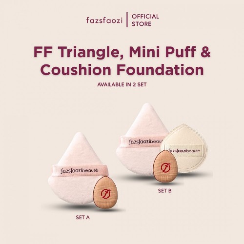 SET TRIANGLE PUFF & MINI PUFF